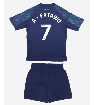 Leicester City Issahaku Fatawu #7 Segunda Equipación Niños 2025-26 Manga Corta (+ Pantalones cortos)